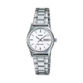 Casio Women's Stainless Steel White Dial Analog Watch - LTP-V006D-7B2UDF-NOBX-EW