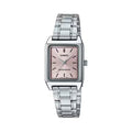 Casio Women’s Stainless Steel Analog Watch with Pink Dial - LTP-V007D-4EUDF