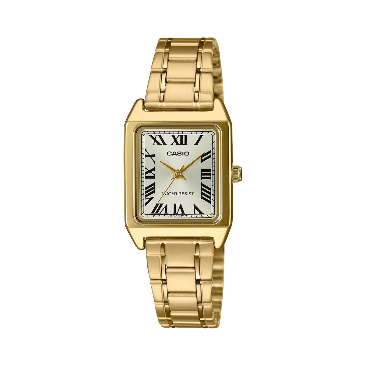 Casio Women's Gold Analog Watch with Roman Numerals Steel Bracelet - LTP-V007G-9BUDF