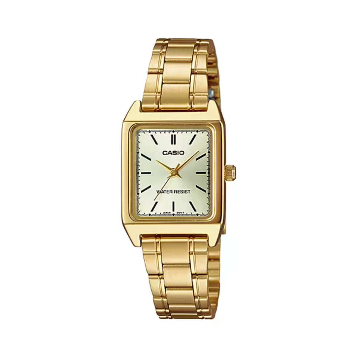 Casio Women's Gold Analog Watch Champagne Dial Steel Bracelet - LTP-V007G-9EUDF