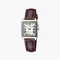 Casio Women's Brown Analog Watch with White Dial - LTP-V007L-7B2UDF