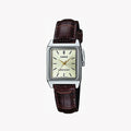 Casio Women's Brown Analog Watch with Ivory Dial - LTP-V007L-9EUDF