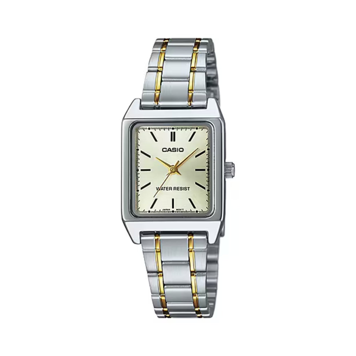 Casio Women's Two-Tone Stainless Steel Analog Watch Champagne Dial - LTP-V007SG-9EUDF