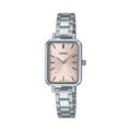 Casio Women's Silver Watch with Pink Dial - LTP-V009D-4EUDF