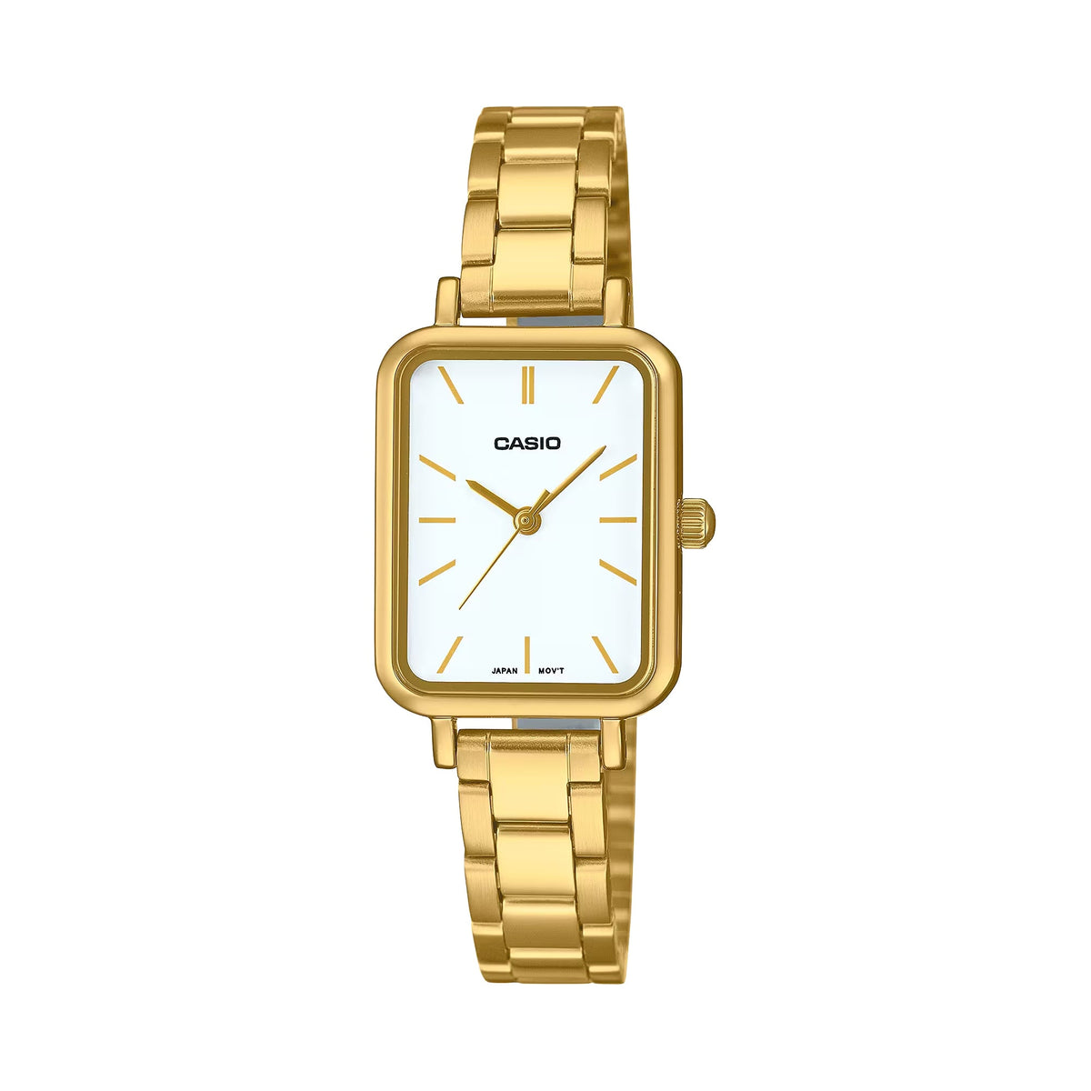 Casio Women’s Gold Analog Watch White Dial Steel Bracelet - LTP-V009G-7EUDF