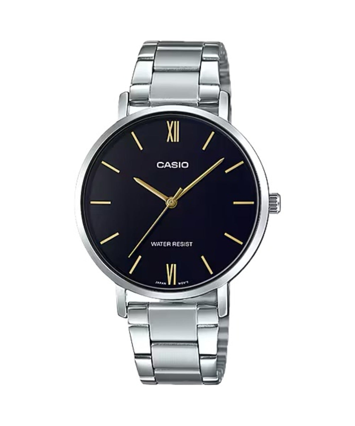 Casio Women's Black Dial Stainless Steel Bracelet Watch - LTP-VT01D-1BUDF