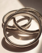 Flex Snake Chain Bracelet- Set of 3 (12mm wide)- Silver
