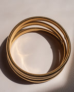 Mini Flex Snake Chain Bracelet- Set of 3 (7mm wide)- Gold (Ships Mid July)