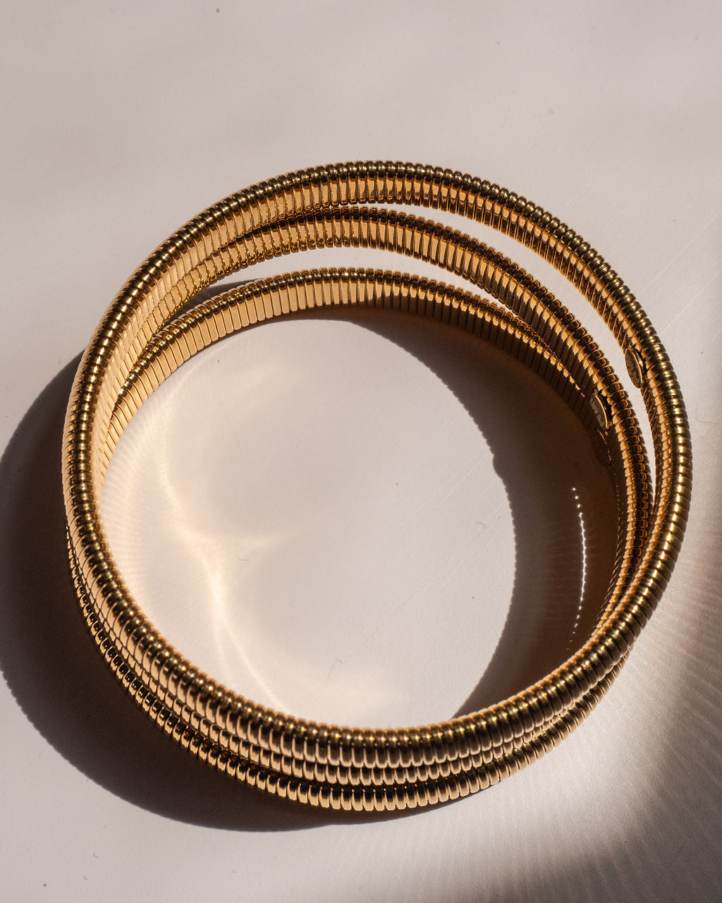 Mini Flex Snake Chain Bracelet- Set of 3 (7mm wide)- Gold (Ships Mid July)