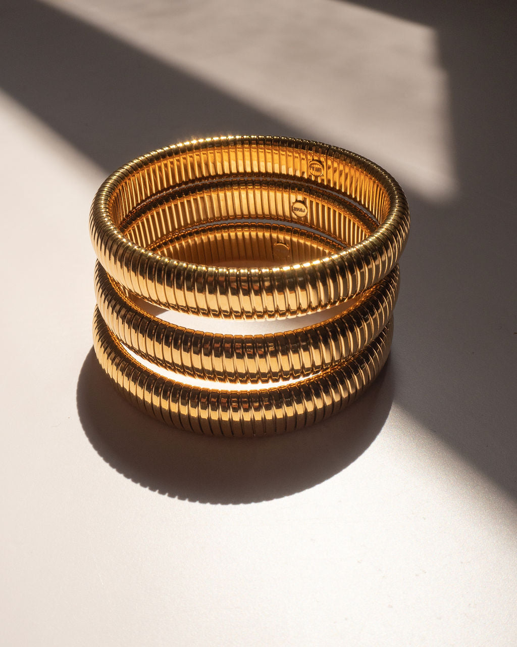 Flex Snake Chain Bracelet- Set of 3 (12mm wide)- Gold (Ships Mid July)