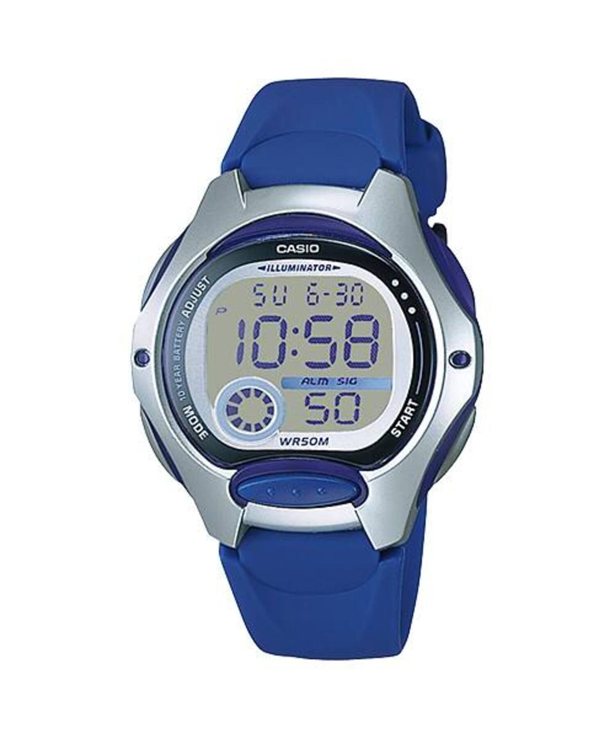 Casio Women's Blue Digital Resin Strap Watch - LW-200-2AVDF