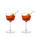 Raye Angled Crystal Nick & Nora Glasses Set of 2