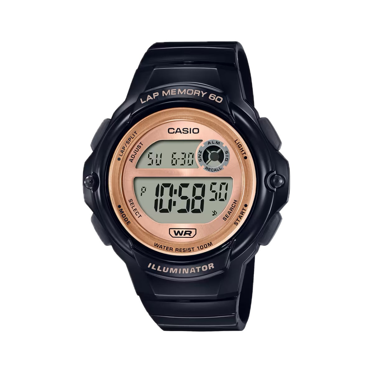 Casio Women's Digital Running Watch with Black Dial - LWS-1200H-1AVCF