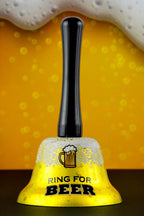 Golden "Ring for Beer" Hand Bell – Hilarious Bar & Pub Gag Gift! 🍻🔔
