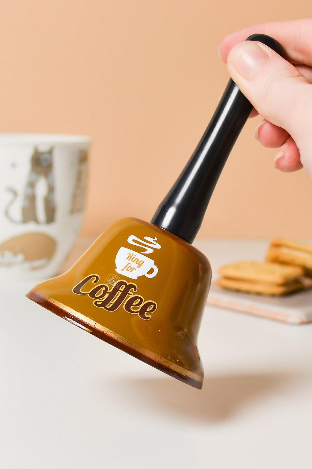 ☕ Coffee Hand Bell – Ring for Coffee in Style!