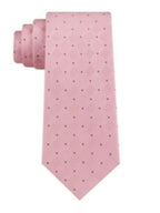 Michael Kors Men's Gingham Checkered Grid Classic Neck Tie All Pink Size Regular