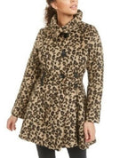 Madden Girl Juniors' Drama Skirted Coat Brown Size Extra Large