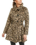Madden Girl Juniors' Drama Skirted Coat Brown Size Extra Large