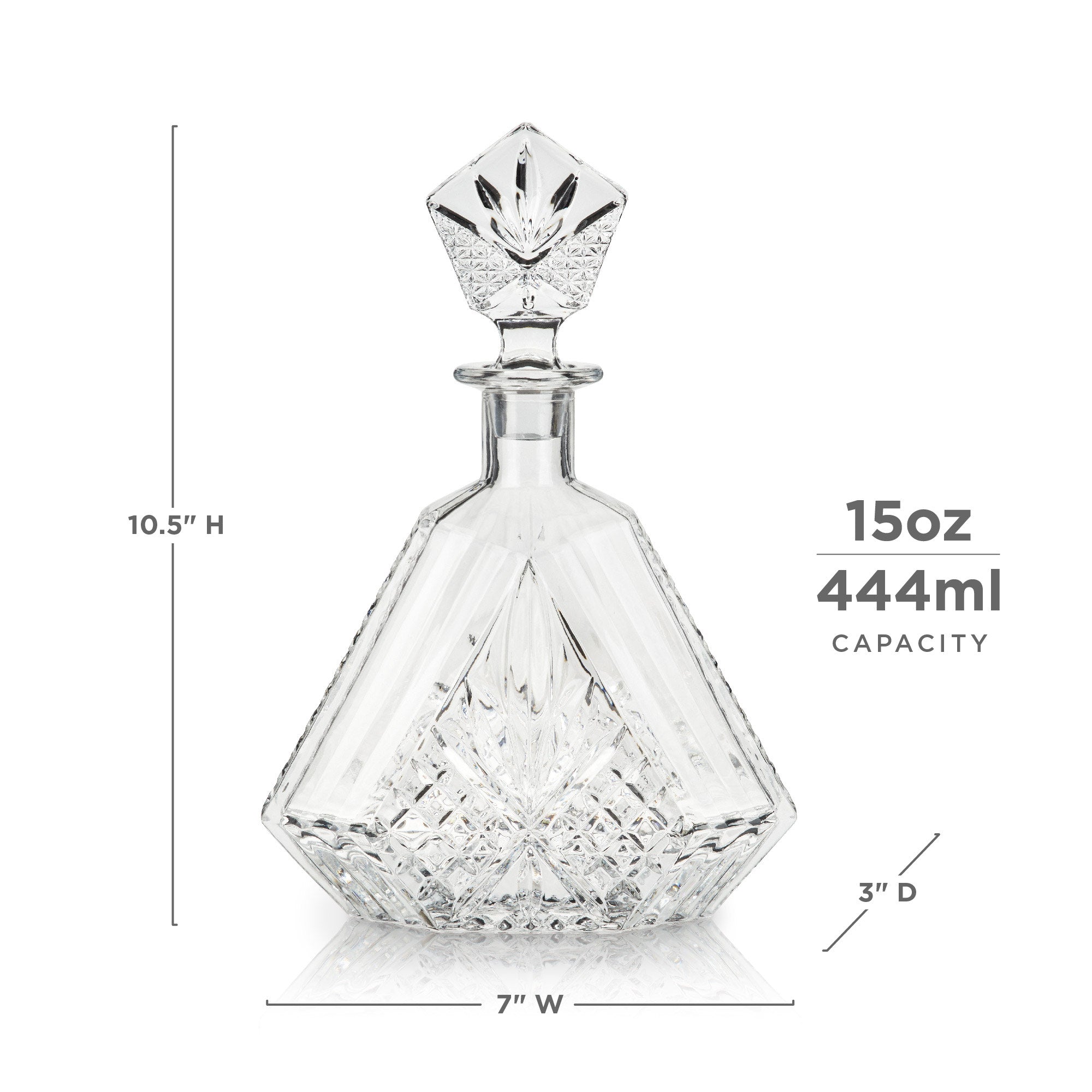 Admiral Crystal Irish Cut Whiskey Decanter