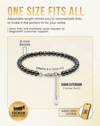 Hematite Magnetic Anklet (6mm Faceted Beads)