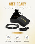 Ultra Strength Titanium Magnetic Therapy Anklet for Men (Black)