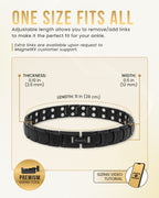 Ultra Strength Titanium Magnetic Therapy Anklet for Men (Black)
