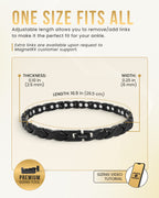 Ultra Strength Titanium Magnetic Therapy Anklet for Women (Black)