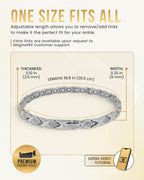 Ultra Strength Titanium Magnetic Therapy Anklet for Women (Silver)