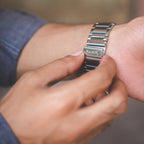 Magnetic Therapy Apple Watch Band Silver Stainless Steel