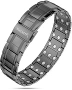 3x Strength Titanium Magnetic Bracelet for Men (Gunmetal)