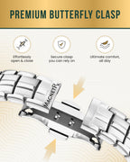 EllipseMAX Magnetic Bracelet for Men (Silver)