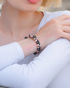 Magnetic Hematite & Rose Quartz Beaded Bracelet for Women