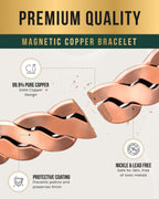 Rugged Twist Copper Magnetic Therapy Bracelet Bangle