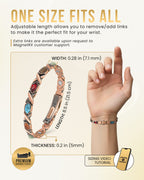 Women's Ultra Strength Pure Copper Magnetic Bracelet (Mixed Stones)