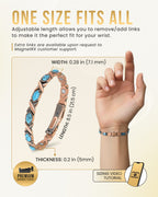 Women's Ultra Strength Pure Copper Magnetic Bracelet (Turquoise XO)