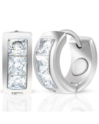 Crystal Magnetic Therapy Earrings for Women (Silver)