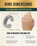 Magnetic Therapy Ring (Brushed Silver)
