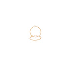 Tri Cut 14K Gold-Filled Hoop Women Earrings 4 mm Thick 25-80 mm
