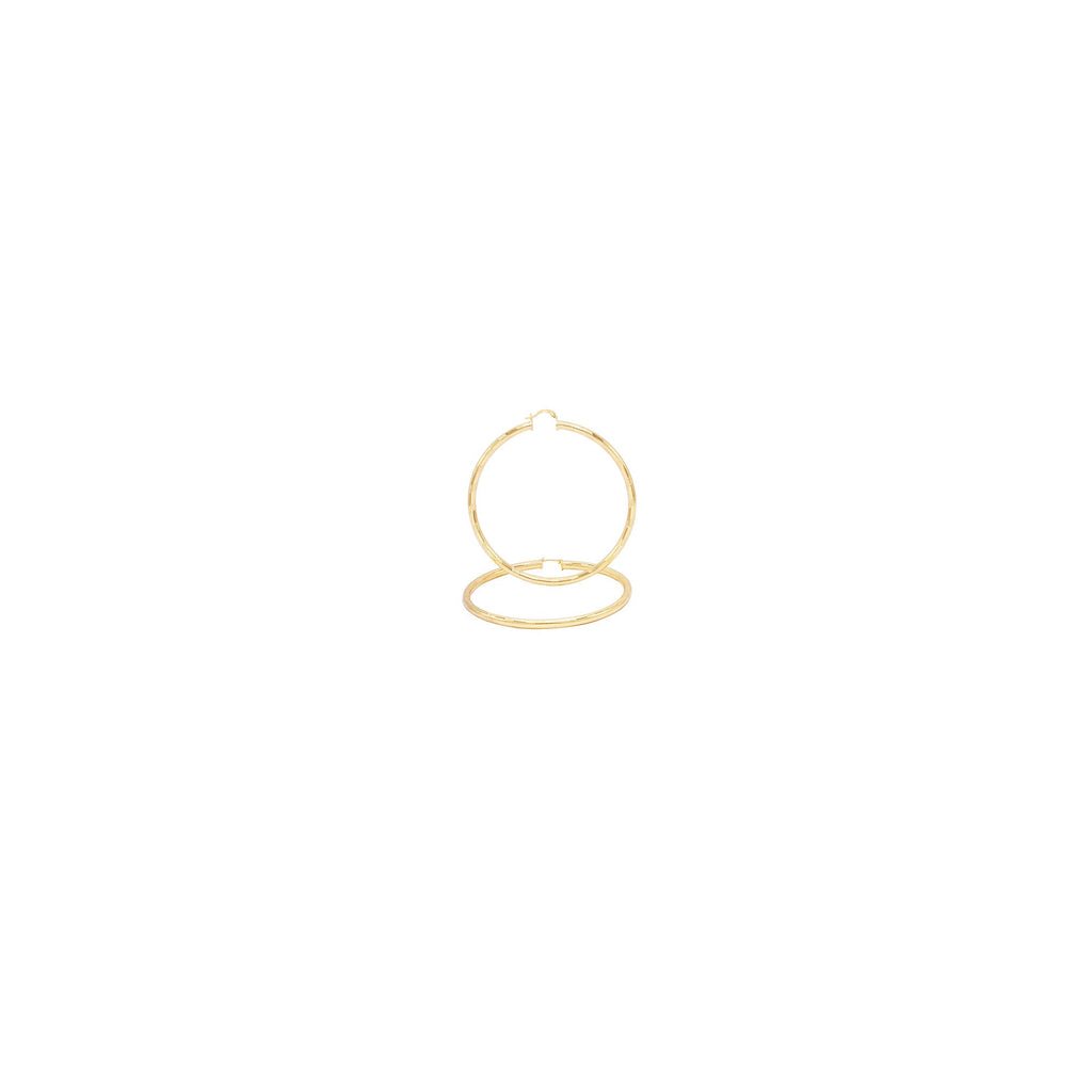 Slit Cut 14K Gold-Filled Hoop Earrings For Women 25 - 80 mm