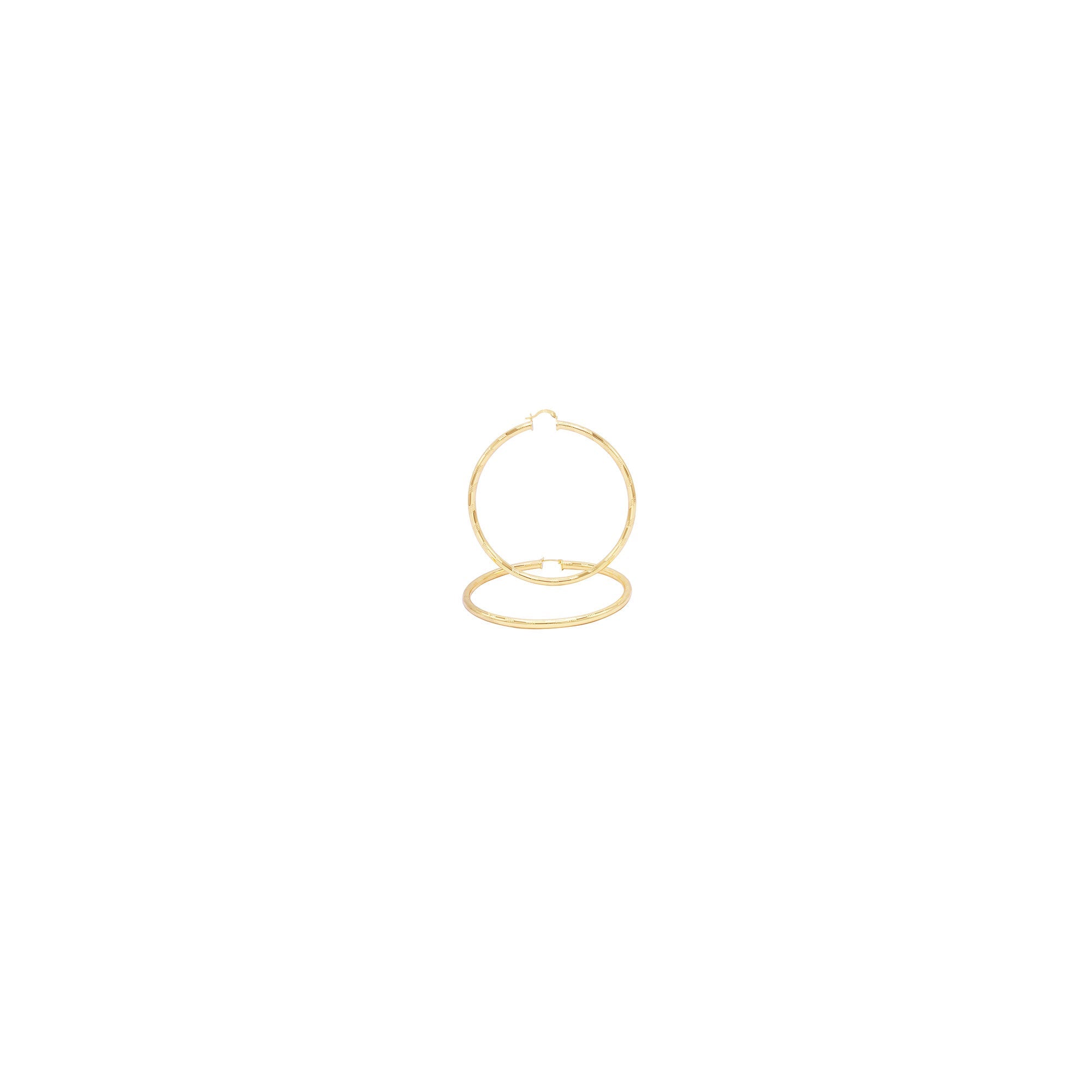 Slit Cut 14K Gold-Filled Hoop Earrings For Women 25 - 80 mm