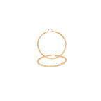 Tri Cut 14K Gold-Filled Hoop Women Earrings 4 mm Thick 25-80 mm