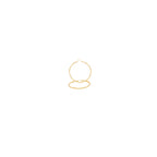 14K Gold-Filled Box Cut Hoop Women Earrings 4 mm Thick 25-80 mm