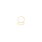 14K Gold-Filled Box Textured Cut Hoop Women Earrings 4 mm Thick 25-80 mm