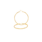 14K Gold-Filled Box Cut Hoop Women Earrings 4 mm Thick 25-80 mm