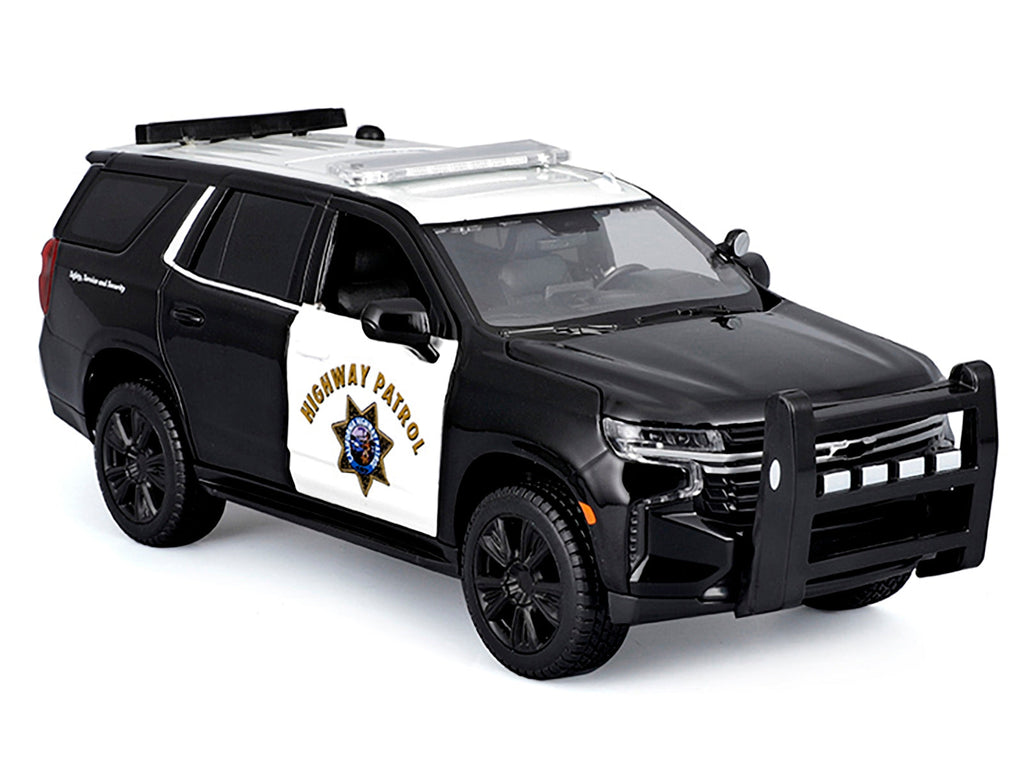 2021 Chevrolet Tahoe "California Highway Patrol" Black and White "Authority" "Maisto Design" Series 1/26 Diecast Model Car by Maisto