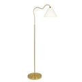 Majestic Brass Ring Base Curved Floor Lamp