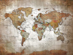 Vibrant Watercolor World Map Canvas Wall Art | Framed Travel Map