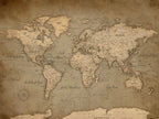 Dark World Map Canvas Print | Framed Travel Map Wall Art