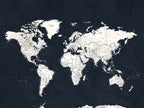 Custom World Map Wall Art Canvas Print | Personalized Push Pin Travel Tracker