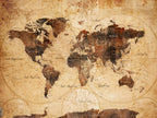 Modern Red and Gray World Map Canvas Print | Framed Wall Art